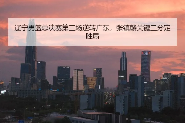 辽宁男篮总决赛第三场逆转广东，张镇麟关键三分定胜局